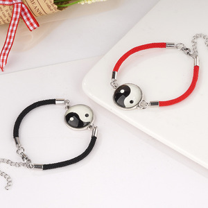Pulsera de Cuerda Tejida de Acero Inoxidable <span class=keywords><strong>para</strong></span> Parejas, Pulsera Luminosa de Moda <span class=keywords><strong>para</strong></span> Parejas, Regalo de Joyería <span class=keywords><strong>para</strong></span> el Día de San Valentín - Product Image 3