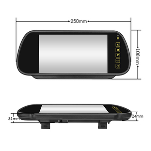 Điểm Mù Gương 7.0 inch gương <span class=keywords><strong>Monitor</strong></span> clip trên loại cho xe buýt/carvan - Product Image 4