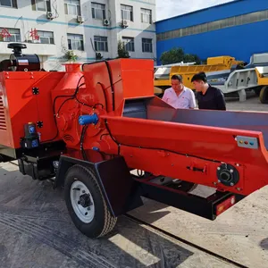 gasoline wood chipper shredder machine with trailer