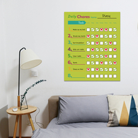 Tableau blanc interactif magnétique effaçable à sec UCI, décoratif Art Déco, personnalisé pour l'organisation familiale, le bureau et l'école