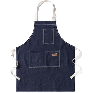 Delantal de Peluquería de Mezclilla, Impermeable, Resistente a la Decoloración, Talla Grande, <span class=keywords><strong>Chaleco</strong></span> Profesional para Estilistas, con Bolsillos, para Hombre y Mujer, <span class=keywords><strong>Negro</strong></span> - Product Image 4
