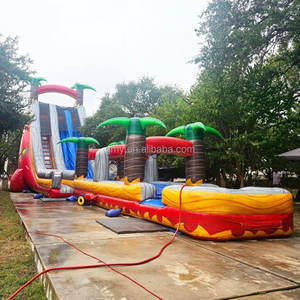 Toboggan aquatique gonflable géant en forme de bateau pirate pour l'extérieur, toboggan aquatique Black Pearl avec souffleur d'air - Product Image 3