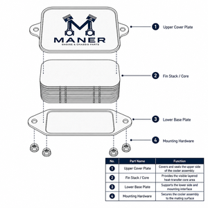ชุดระบายความร้อนน้ำมันเครื่อง MANER รุ่น 04E117021C 04E117021K 04E117021L สำหรับรถยนต์ VW Jetta Golf Caddy Tiguan Beetle Audi A1 A3 Q2 Q3 - Product Image 5