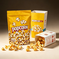 Sacs à Popcorn Personnalisés avec Logo Imprimé, Recyclables, Qualité Alimentaire, Résistants à l'Huile, pour Chips et Popcorn