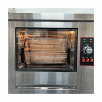 Four à rôtisserie électrique automatique commercial, machine à griller électrique pour rôtir le poulet, four à rôtisserie rotatif