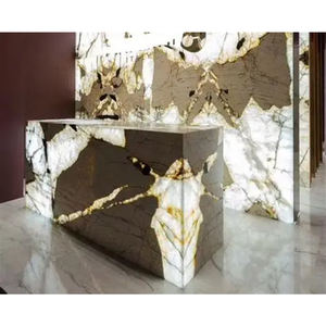 Newstar di lusso Reception bancone Reception centro commerciale Hotel <span class=keywords><strong>salone</strong></span> di bellezza banchi di accoglienza <span class=keywords><strong>con</strong></span> <span class=keywords><strong>pietra</strong></span> di marmo quarzite Patagonia - Product Image 2