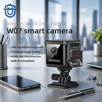 Caméra de surveillance domestique W07 HD 1080P 1-5MP avec vision nocturne sans fil WiFi, carte mémoire TF, moniteur pour bébé