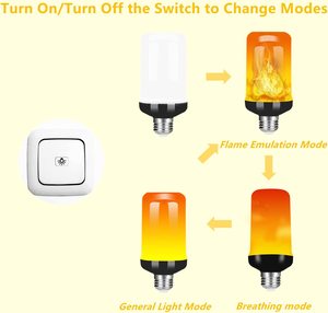 Flame Light Bulb E27 Christmas Decor <strong>Led</strong> Flickering <strong>Fire</strong> Simulated Lamps 3W <strong>Fire</strong> Lights for Indoor Outdoor Garden Holiday Decor - Product Image 6