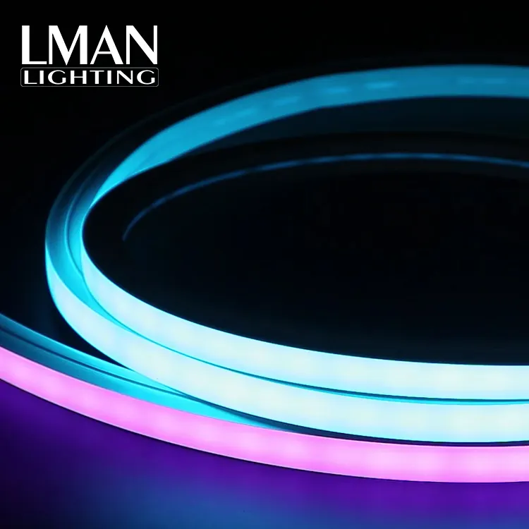 Venta al por mayor personalizado Ip65 impermeable multicolor 16*16mm Smd 5050 Dc24v LED tira de luz de neón flexible