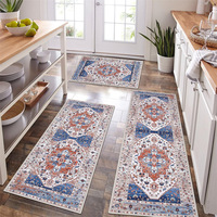 Wholesale Printed Stain Resistant Farmhouse Kitchen Runner Rug Boho Washable Kitchen Rugs Sets of 3