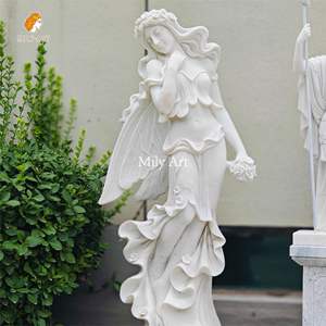 Estatua de Ninfas de Mármol de Tamaño Real con Diseño Personalizado MILY para Decoración de Jardín Exterior - Product Image 2