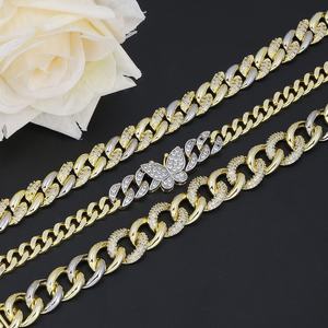 Pulsera de tenis JXX personalizada con mariposa plateada y circonita cúbica, chapada en oro de 14K, 18K, 24K, calidad 5A, para mujer - Product Image 1