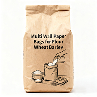Sac en papier kraft brun recyclable et résistant aux déchirures, robuste, à fond carré, à quatre soudures, personnalisable pour l'emballage alimentaire