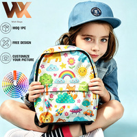Mochila Escolar Impermeable con Estampado Personalizado OEM, Linda Mochila para Niños y Niñas, Mochila con Estampado Digital 3D para Adolescentes, Bolsa para Libros para Niños