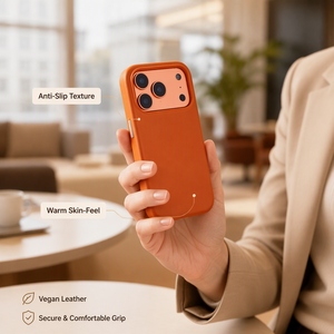 เคสโทรศัพท์หนัง PU แบบกำหนดเองสำหรับ iPhone 18 17 Pro Max รองรับการชาร์จไร้สายแบบแม่เหล็ก ป้องกันการลื่นไถล ผลิตจากหนังวีแกน - Product Image 6
