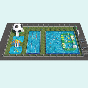Parque Acuático Inflable Combinado, <span class=keywords><strong>Castillo</strong></span> Hinchable Flotante Gigante con Pared de Escalada, Accesorios para Piscina para Fiestas de Verano - Product Image 5