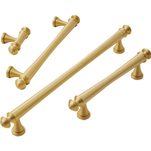 Poignées de meuble vintage européennes en laiton massif, boutons de tiroir en cuivre pour armoires de cuisine et de chambre à coucher et commodes - Product Image 5