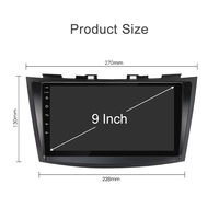 Lecteur multimédia de voiture Android universel OEM d'usine, écran tactile stéréo 2 Din, lecteur DVD de voiture USB BT WIFI 9 pouces avec cadre pour Suzuki Swift