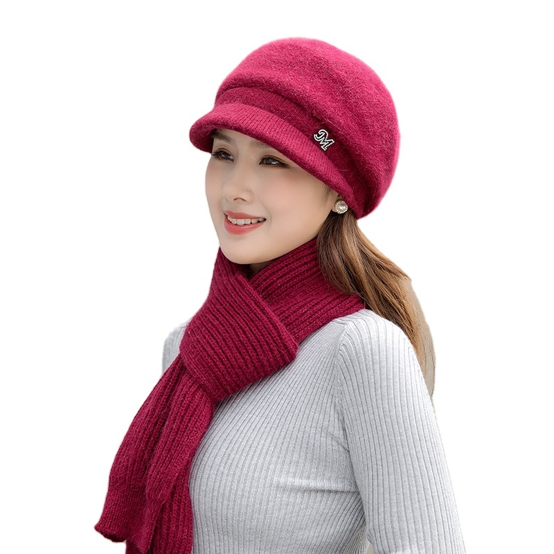 Shop Our Selection of Warm Knitted Beret Hats & Scarf Sets display picture 2