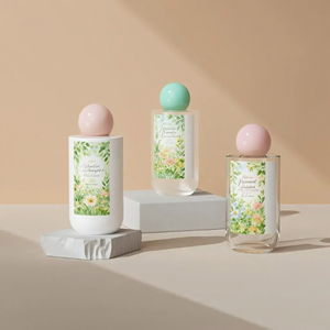 Trending Clear PET Toner <b>Bottle</b> White Cosmetic Refillable Container Frosted Skincare <b>Bottle</b> With Ball Cap Custom Packaging - Product Image 1