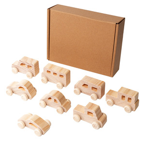 Mini auto in legno non finito fai da te giocattoli per auto in legno artigianato pittura artigianato Kit - Product Image 6