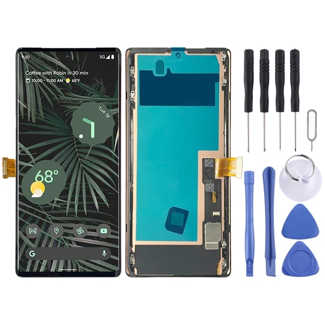 For Google Pixel 6 Pro G8VOU Digitizer Full Assembly OLED LCD Screen With Frame