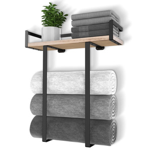 CF madera Acero inoxidable cocina <span class=keywords><strong>baño</strong></span> accesorios <span class=keywords><strong>papel</strong></span> <span class=keywords><strong>toallero</strong></span> estante <span class=keywords><strong>toallero</strong></span> barras montado en la pared <span class=keywords><strong>para</strong></span> el <span class=keywords><strong>baño</strong></span> - Product Image 1