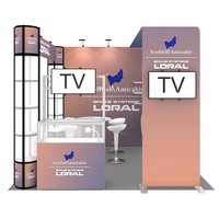 10x10ft personnalisé outil gratuit pliant spirale tour affichage Promotion comptoir salon stand Expo Stand