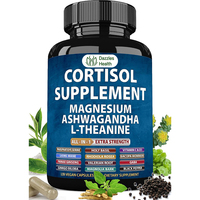 Capsules Santé Cortisol : Soulagement du Stress, Équilibre de la Réponse Cortisol, Relaxation, Sommeil Profond, Magnésium, L-Théanine, Ashwagandha – Améliorées