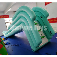 Prix usine fabricant 4.5m vert menthe toboggan flottant gonflable Yacht toboggan bateau toboggan à vendre