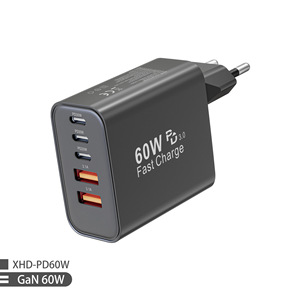 Produit populaire de commerce électronique transfrontalier : chargeur certifié CE PD60W, compatible avec les chargeurs Samsung et Apple 30W, multi-ports - Product Image 1