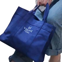 Bolsa de Compras Reutilizable para Mujer, Plegable, de Lona Gruesa, Ecológica, con Cierre de Cremallera, Diseño Sólido, Marca TC, Muestra Gratis