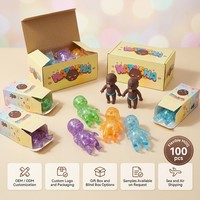 Jouet à presser Ugly Doll de la taille d'une paume, poupée noire anti-stress qui crache des bulles, jouet à rebond lent pour filles et garçons de 2 à 4 ans, marque BL, logo personnalisé