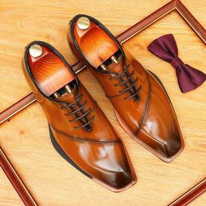Chaussures Oxford en cuir de vachette pleine fleur personnalisables pour hommes – Idéales pour affaires et mariages - Product Image 1