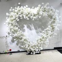 Support de toile de fond de mariage en aluminium SPR en forme de cœur avec design pliable et option de taille personnalisée
