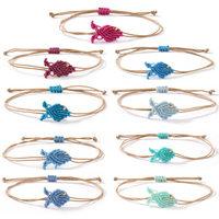 Pulsera de Pescado Tejida a Mano Resoul, Ajustable, con Cordón de Macramé, Joyería Boho, Accesorio de Playa y Surf para Mujer