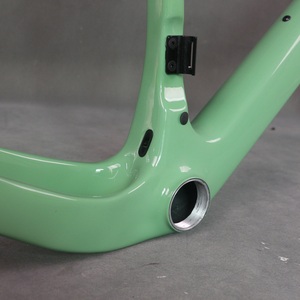 Full Carbon Fiber T1000 Custom Green <b>Paint</b> Internal Cable Disc Gravel Bike <b>Frame</b> GR048 Tire 700X50C - Product Image 4