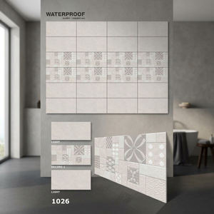 Carreaux de sol et de mur pour salle de bain en céramique gris Vistaar 24x12, 300x600 mm, effet marbre, glaçure numérique, antidérapants - Product Image 5