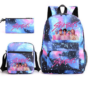Sac à dos d'<span class=keywords><strong>anime</strong></span> JM K-pop <span class=keywords><strong>Demon</strong></span>-hunting <span class=keywords><strong>Slayer</strong></span> Rumi, ensemble de <span class=keywords><strong>3</strong></span> pièces, léger, sac d'école pour enfants - Product Image 3