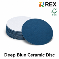 Disque de ponçage abrasif en céramique bleu profond Satorex 125 mm 5 pouces certifié ISO9001 BSCI FSC pour le polissage de l'acier inoxydable et des métaux