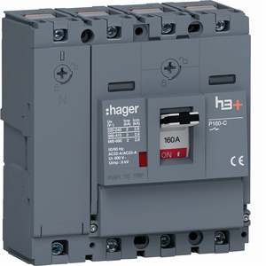 HCS161AC ปรับแต่งได้ด้วยสวิตช์ตัดวงจร Hagers รุ่น h3+ P160 4P 160A - Product Image 1