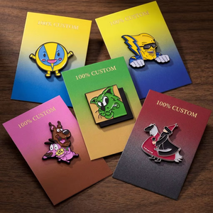 Pins y distintivos de metal personalizados sin pedido mínimo con logotipo personalizado, chapado en oro/plata, esmalte suave/duro para ropa - Product Image 1