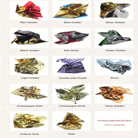 1000 p/sac 14X14cm Double face couleur feuille d'or feuilles pour Celling meubles décoration de la maison