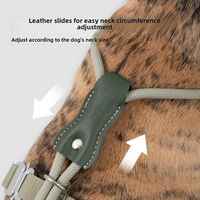 Harnais pour chien réglable, léger, anti-évasion, en forme de H, en corde souple et ronde, en cuir, avec boucle coulissante anti-traction, pour l'entraînement et la promenade