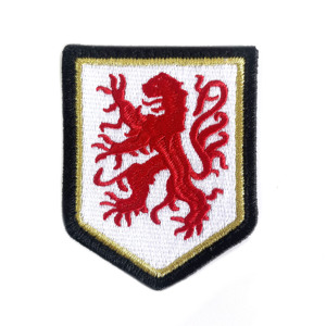 Écusson brodé métallique doré avec blason de la région de la Ville, à scratch, vente en gros - Product Image 1