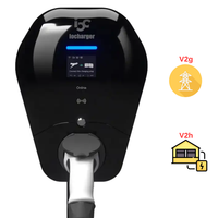 OCPP 2.0.1 ISO15118 Plug and Charge V2G V2H caja de pared bidireccional 7kW 11kW 22kW cargador EV para el hogar