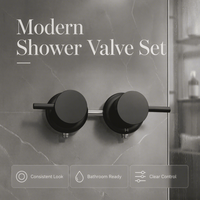 Robinet de douche mural monocommande chaud/froid en cuivre poli au design moderne, avec cartouche céramique, installation 2 trous pour hôtel