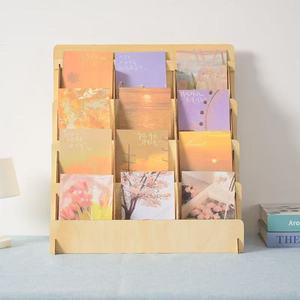 Tailai gỗ thiệp chúc mừng Hiển thị đứng Hiển thị đứng Nhà cung cấp bưu thiếp tổ chức Hiển thị Kệ đa năng Brochure chủ - Product Image 2