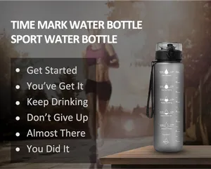 पुरुष महिला सेट पोर्टेबल पुन: प्रयोज्य ग्रीष्मकालीन कप के लिए खेल पानी की बोतल प्रेरक पानी की बोतल