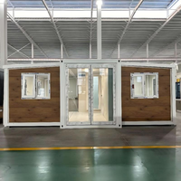 Bâtiment modulaire préfabriqué de 20 pieds, portable, pour studio créatif, showroom, boutique éphémère, maison conteneur extensible